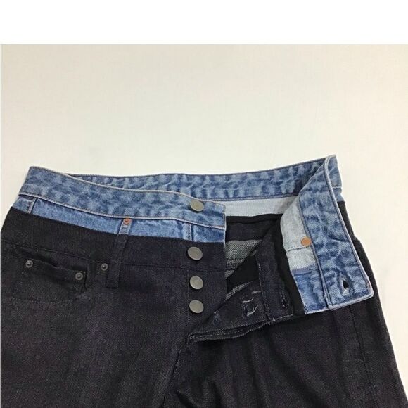 GRLFND Blue Double Waisted Denims Size 26 - Picture 9 of 11